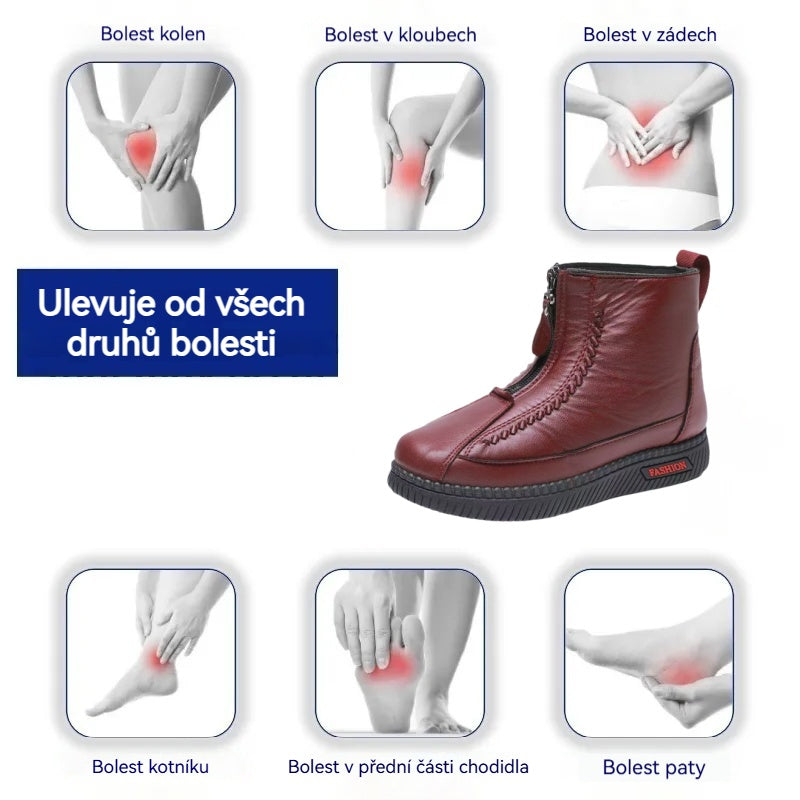 📣Časově omezená nabídka dnes - sleva 70 %⏰: ROOREN®, ergonomicky tvarovaná a bezpečná, teplá zimní ortopedická obuv. 👍Určeno pro ženy s bolestmi nohou, usnadňuje chůzi!