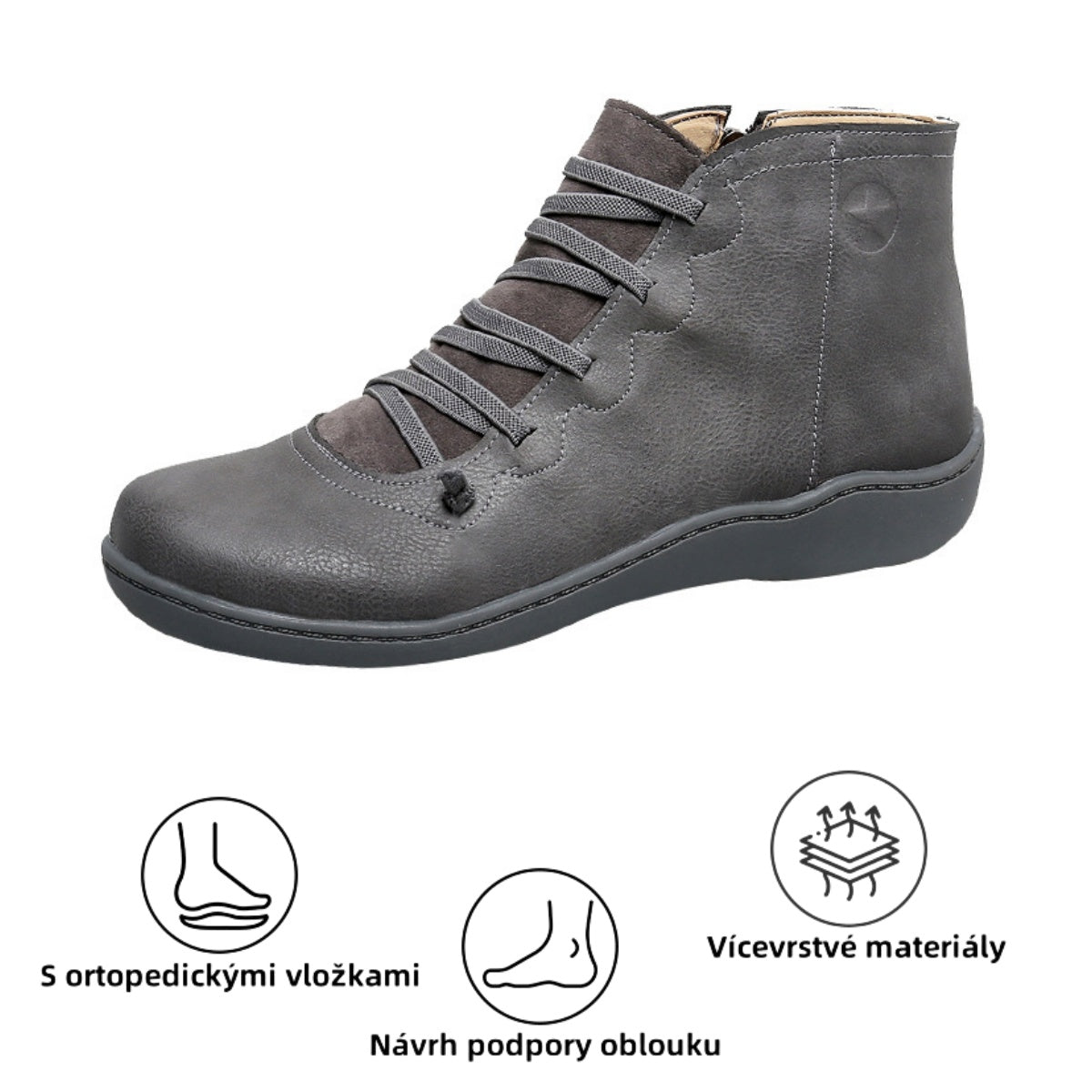 🔥Dnes za poloviční cenu - nenechte si to ujít｜ Ergonomicky navržená ortopedická obuv - design podpory klenby 👞Snadno se zbavte bolesti nohou