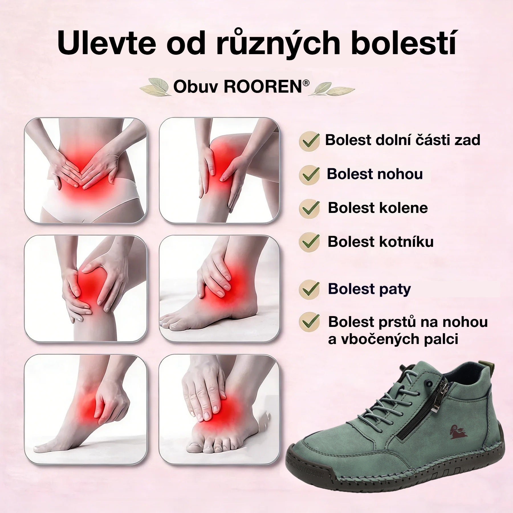 🔥 50% sleva | Ortopedická obuv ROOREN® | Poskytuje oporu klenby, zmírňuje bolest a usnadňuje chůzi | Vhodná pro muže i ženy.