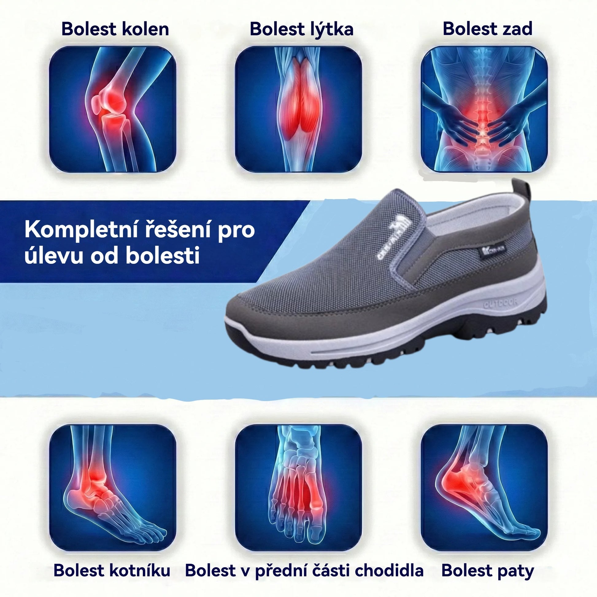 🔥50% sleva dnes - Nenechte si to ujít! ⏰ Ergonomická ležérní ortopedická obuv - lehká, prodyšná, pohodlná a protiskluzová ✅ Podpora klenby - zmírňuje bolest nohou