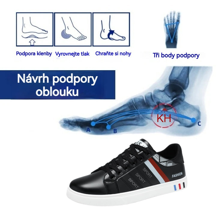 🎁Poslední den na využití 50% slevy! | Prémiová kožená ergonomická obuv 👞 Protiskluzová a voděodolná ✅Opora nohou, unisex