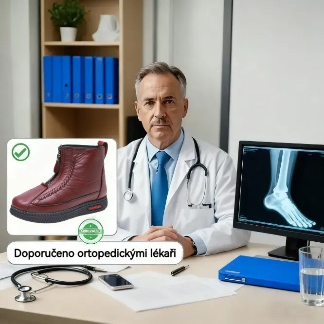 📣Časově omezená nabídka dnes - sleva 70 %⏰: ROOREN®, ergonomicky tvarovaná a bezpečná, teplá zimní ortopedická obuv. 👍Určeno pro ženy s bolestmi nohou, usnadňuje chůzi!