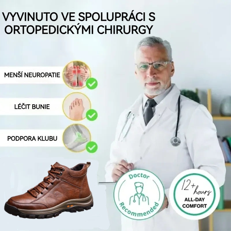 【⏰Dnes sleva 70 % - Končí brzy🔥】Protiskluzová a hřejivá turistická obuv ROOREN® - Vyrobena z italské hovězí kůže, s konstrukcí na podporu klenby, pohodlná a odolná, zmírňuje nepohodlí nohou!