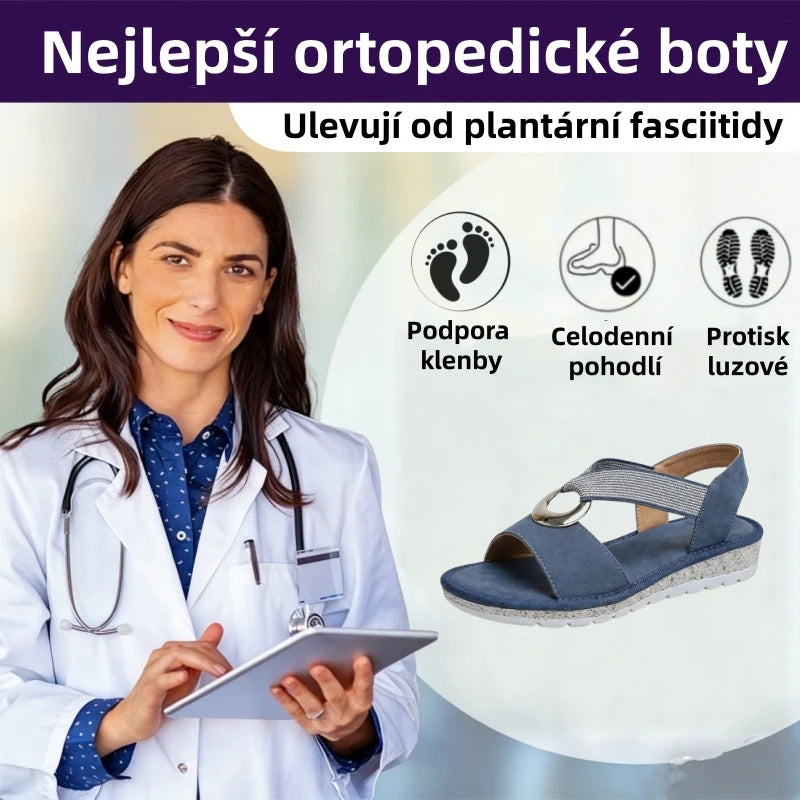(🔥Poslední speciální nabídka - sleva 50 % po omezenou dobu) Trendy letní dámské ortopedické sandály roku 2026, které kombinují oporu a prodyšnost✅ Snižují tlak při chůzi, takže chůze je snazší a pohodlnější.