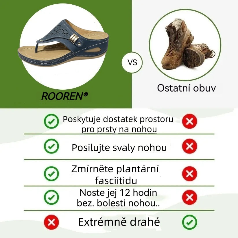 Ortopedické sandály Rooren: Ergonomické a protiskluzové sandály, které zmírňují bolest nohou.