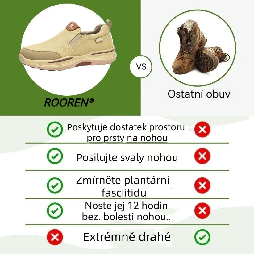 💥Žhavý výprodej 50% SLEVA💥 Pánské ortopedické nazouvací boty na chůzi – podpora klenby, celodenní pohodlí a protiskluzová gumová podrážka