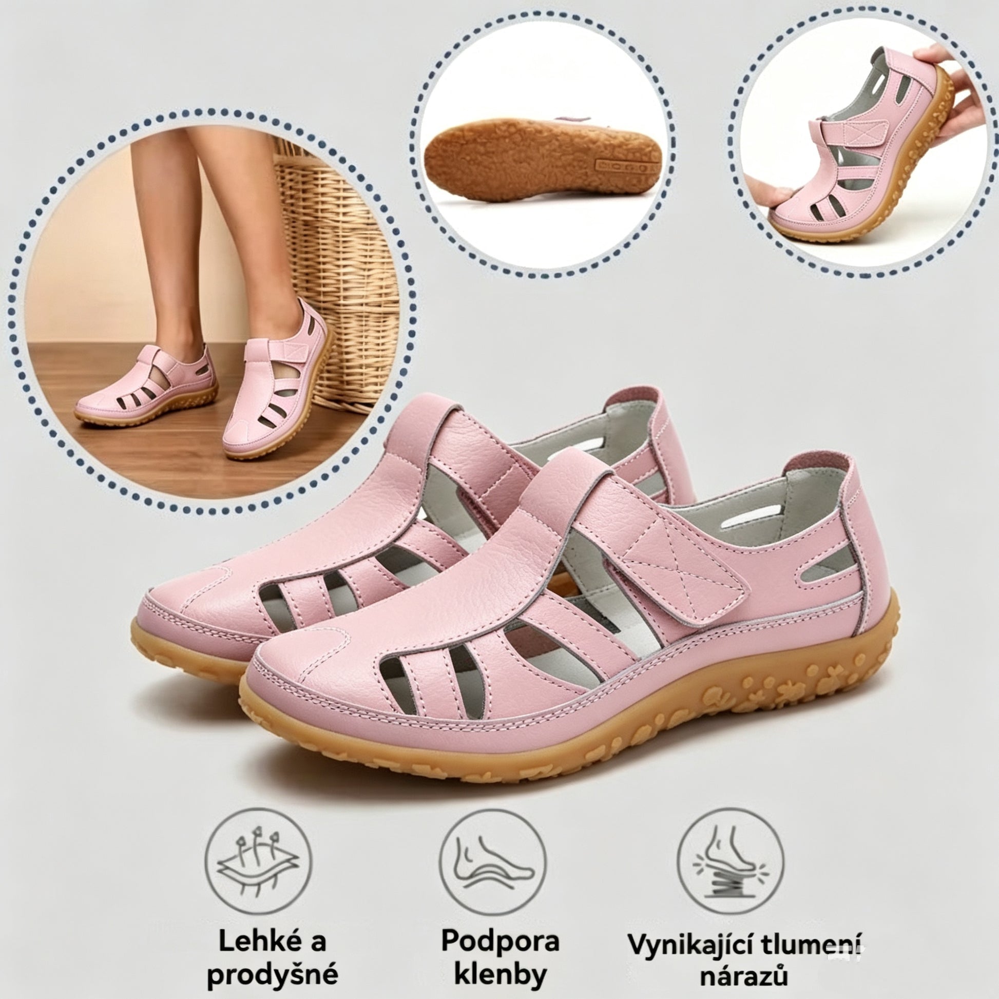 🔥50% sleva: Sandály BellaVita z pravé kůže – Pohodlné – Prémiová měkkost · Protiskluzové · Lehké · Chladivé