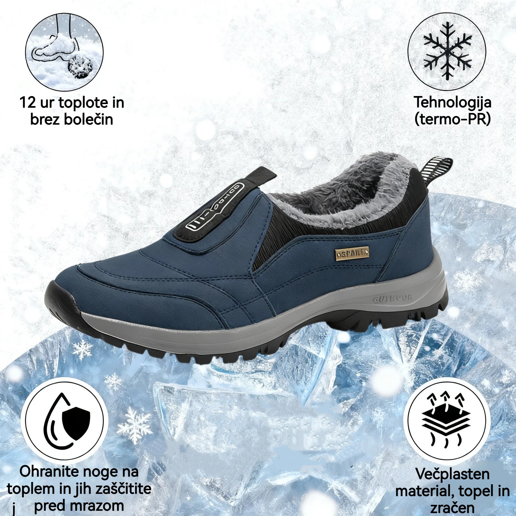 🔥Dnešní speciál: Sleva 50 %! ⏰ - Pánská ortopedická obuv Rooren®, zimní sněhule. 👞 Protiklouzavé a teplé - Pohodlný střih - Ergonomický design.