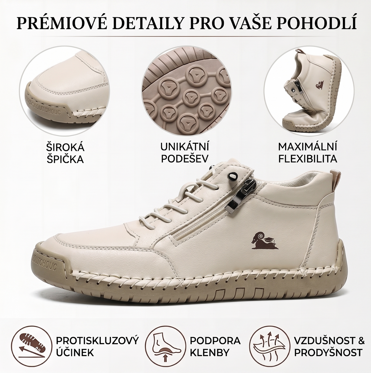 (🔥 50% sleva – Nenechte si ji ujít!) Vybraná obuv z telecí kůže – ortopedické boty – 👞 – odolné, protiskluzové a nepromokavé (podpora klenby, úleva od bolesti, unisex)