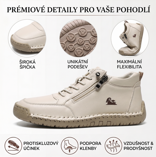 (🔥 50% sleva – Nenechte si ji ujít!) Vybraná obuv z telecí kůže – ortopedické boty – 👞 – odolné, protiskluzové a nepromokavé (podpora klenby, úleva od bolesti, unisex)