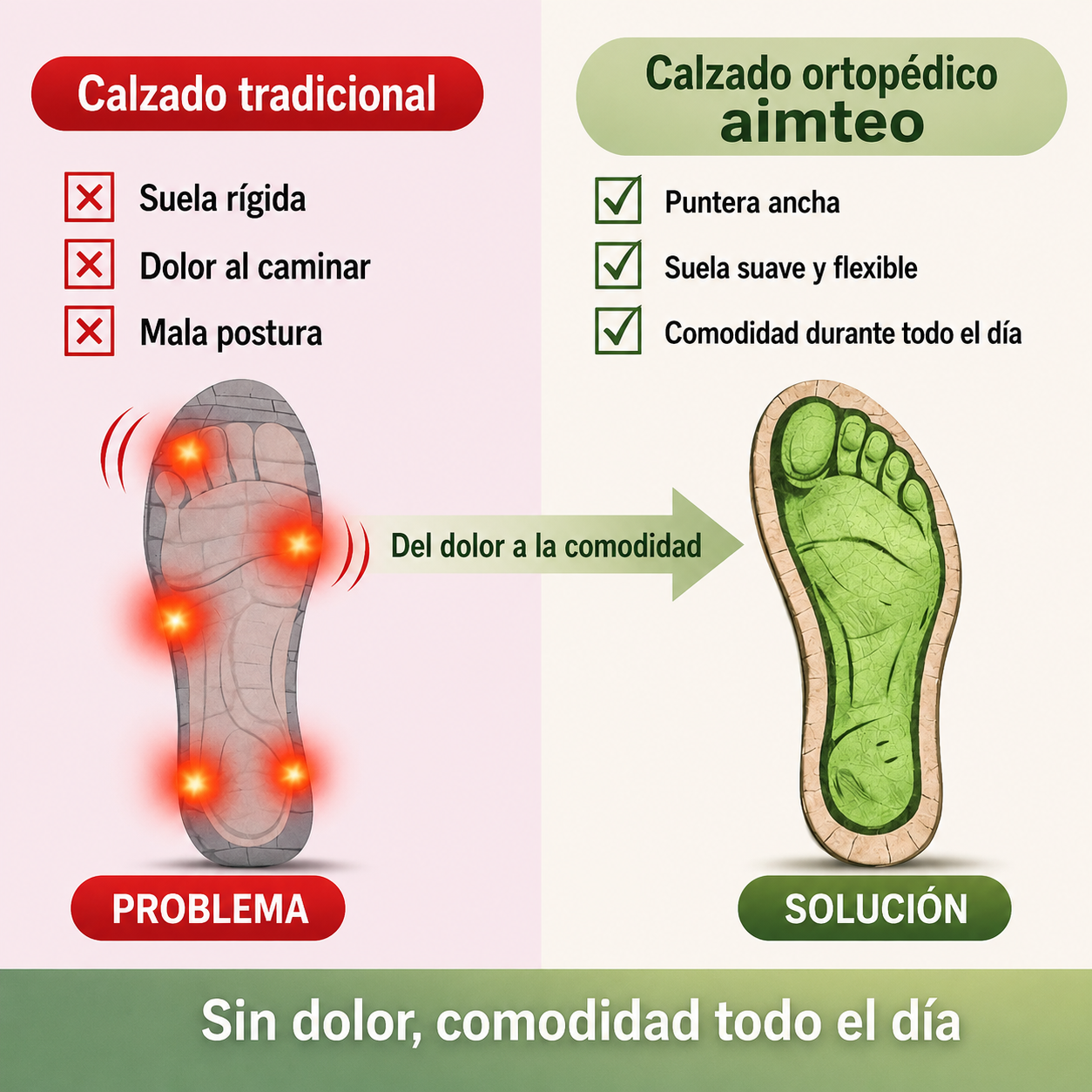 🔥 Dnes sleva 50 % – nenechte si to ujít! ⏰ Ergonomicky tvarovaná ortopedická obuv s oporou klenby 👞 Snadno ulevuje od bolesti nohou ✅ Pohodlná a prodyšná