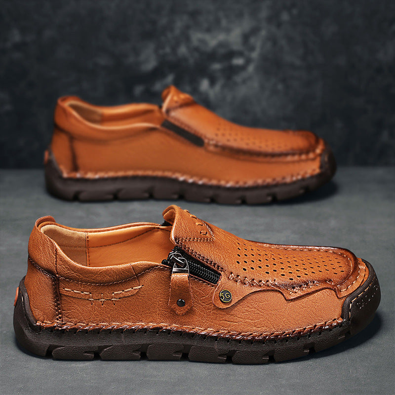 SteozzyTM⏰Promotion - 70% OFF🔥 Men Casual Leather Loafer Summer Flat Soft Light Shoes