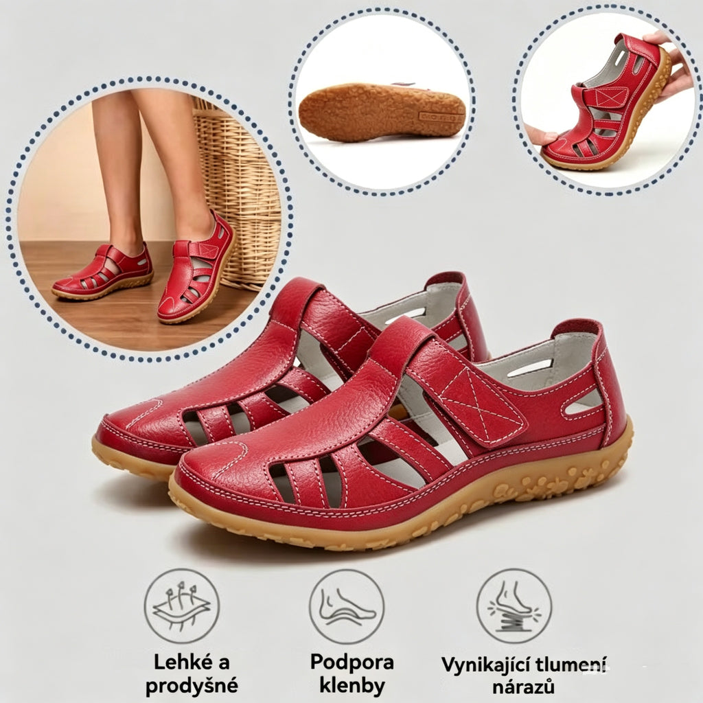 🔥50% sleva: Sandály BellaVita z pravé kůže – Pohodlné – Prémiová měkkost · Protiskluzové · Lehké · Chladivé