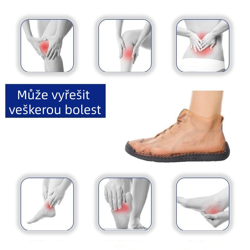 【⏰Dnes sleva 70 % - Končí brzy🔥】Protiskluzová a hřejivá turistická obuv ROOREN® - Vyrobena z italské hovězí kůže, s konstrukcí na podporu klenby, pohodlná a odolná, zmírňuje nepohodlí nohou!