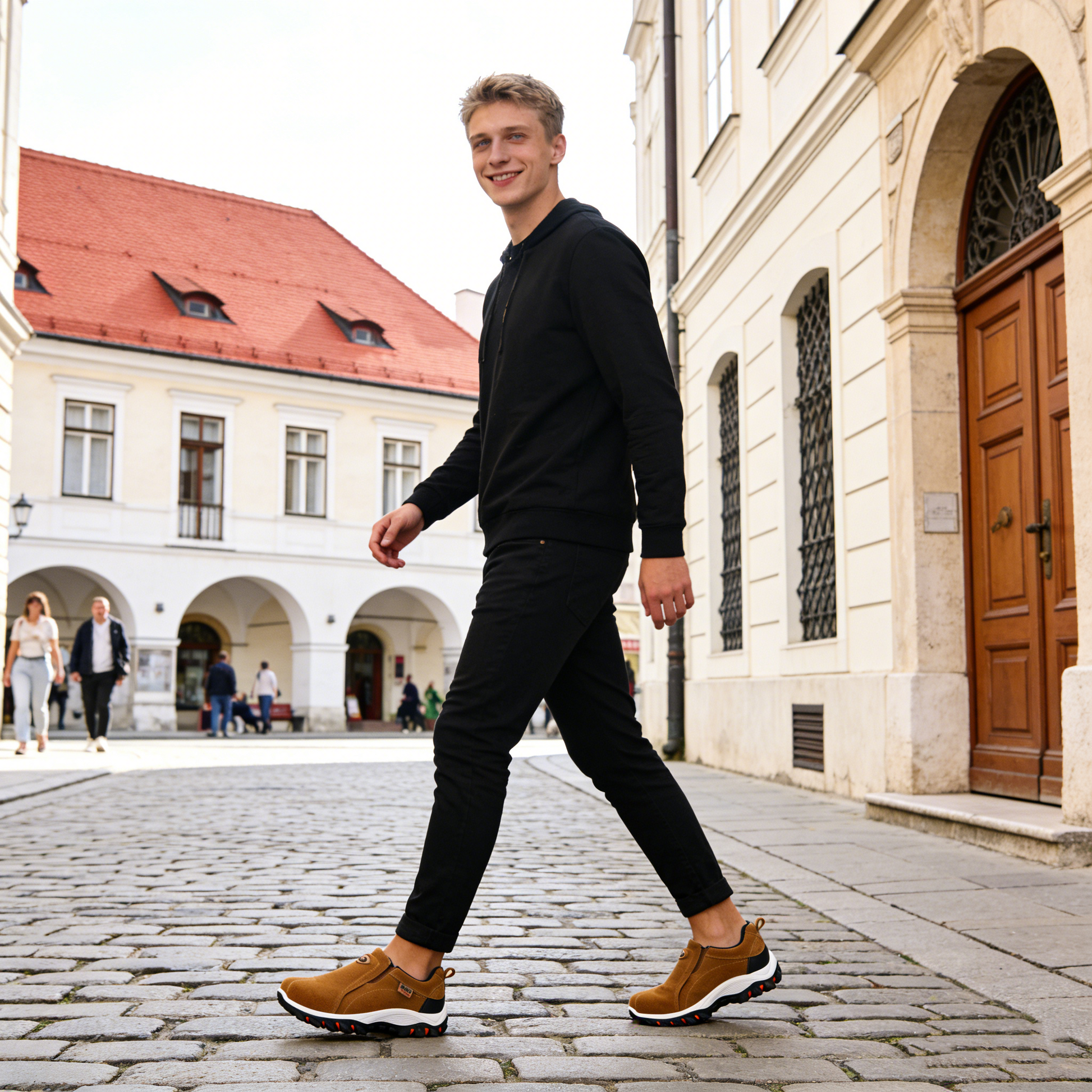 🎄Vánoční speciál: Sleva 50 %! ⏰ - Stylová protiskluzová obuv pro volný čas ROOREN®, 👍Vědecky navržená ortopedická obuv, která účinně ulevuje od bolesti nohou, zad a kolen!