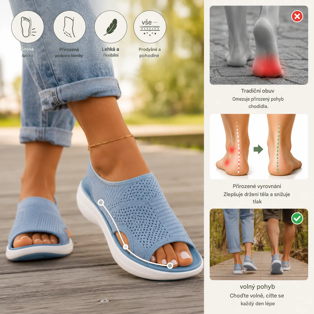 ⏰ Dnes sleva 50 %! 👡 Pohodlné sandály s oporou klenby 🦶 Ergonomický design pro pohodlnou celodenní chůzi ✅