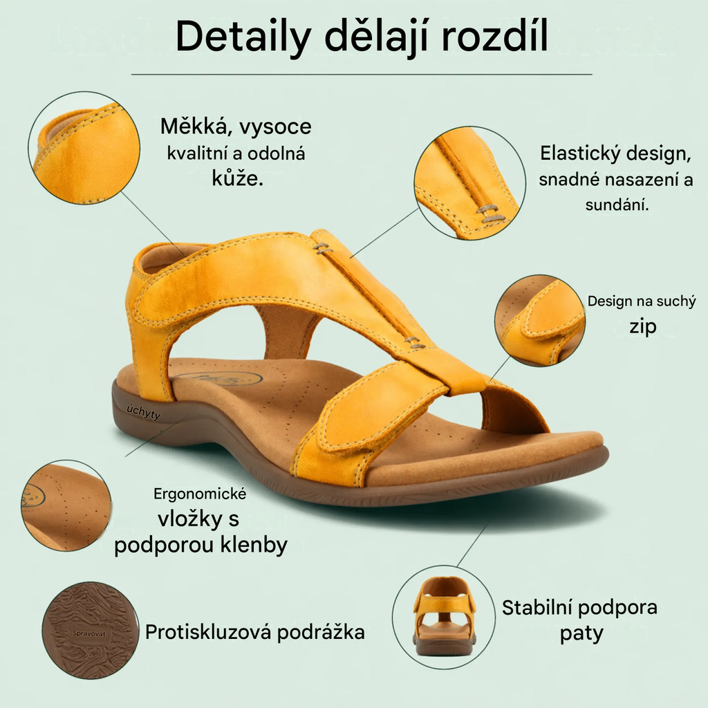 ⏰ Dnešní speciální nabídka: 50% sleva | Letní ortopedické sandály ROOREN® | Podpora klenby, pohodlná a bezbolestná chůze