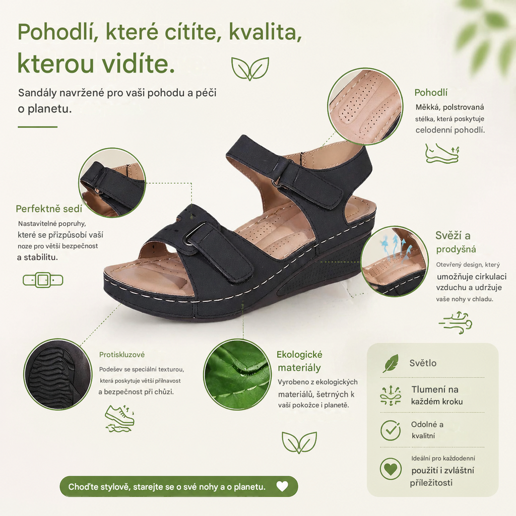 [🎁Dnes za poloviční cenu! Nenechte si to ujít!] Ergonomicky tvarované ortopedické sandály: chůze bez bolesti. 👞Zaručují větší pohodlí při chůzi.
