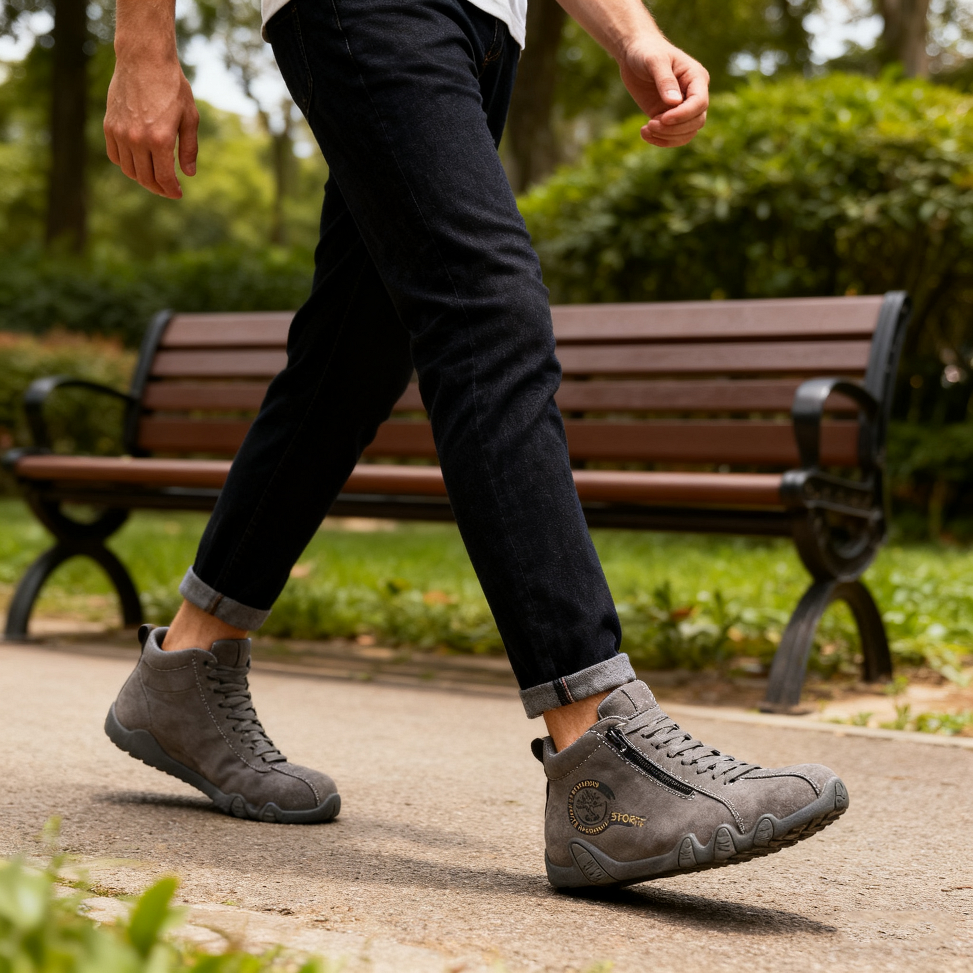 ROOREN® | Vysoké kozačky z pravé kůže, unisex! Tyto ortopedické boty mají ergonomickou oporu klenby a protiskluzovou podrážku.