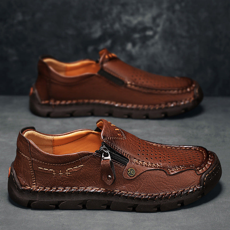 SteozzyTM⏰Promotion - 70% OFF🔥 Men Casual Leather Loafer Summer Flat Soft Light Shoes