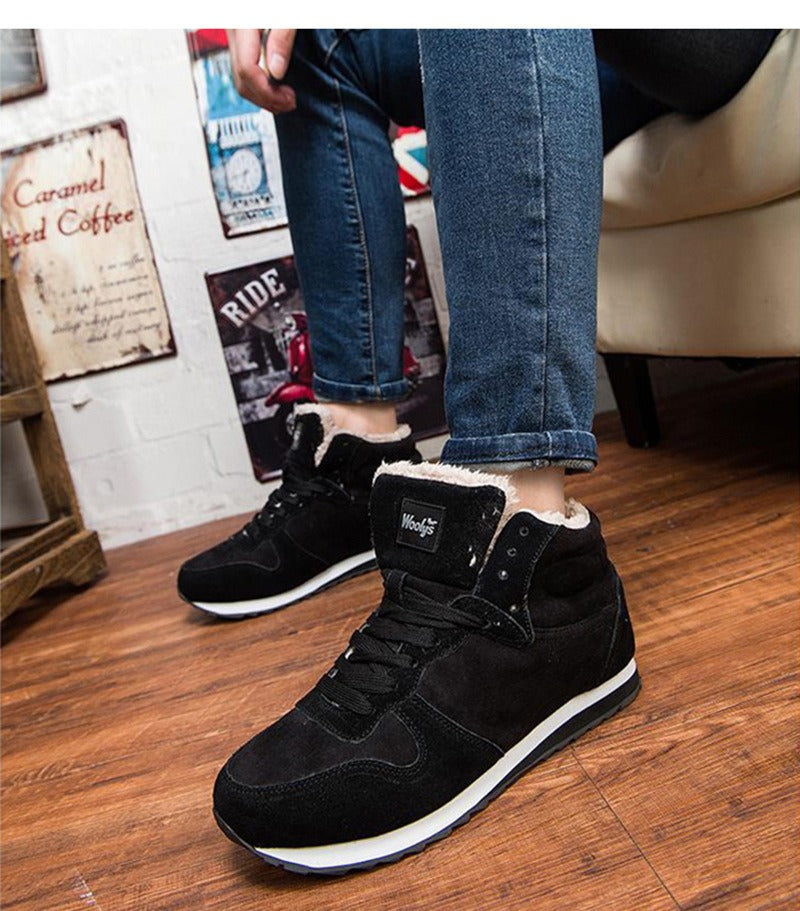 (🔥🚨Časově omezená sleva 67 % - Poslední den!!) Měkké a pohodlné sněhule vyrobené z pravé vlny a dovážené prémiové italské kůže (podpora klenby - usnadňuje chůzi)