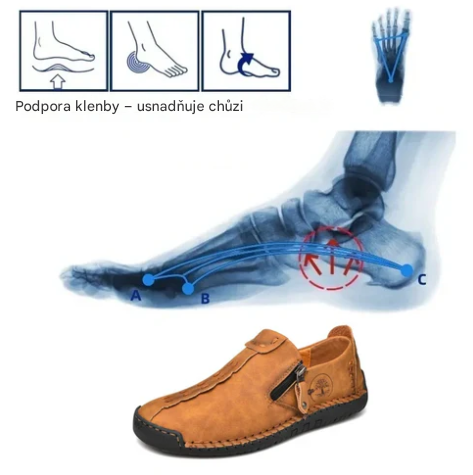 🔥Pánská ortopedická obuv z australské telecí kůže👞Ručně šitá✅Pohodlná chůze, úleva od bolesti✅Nepromokavá a protiskluzová✅