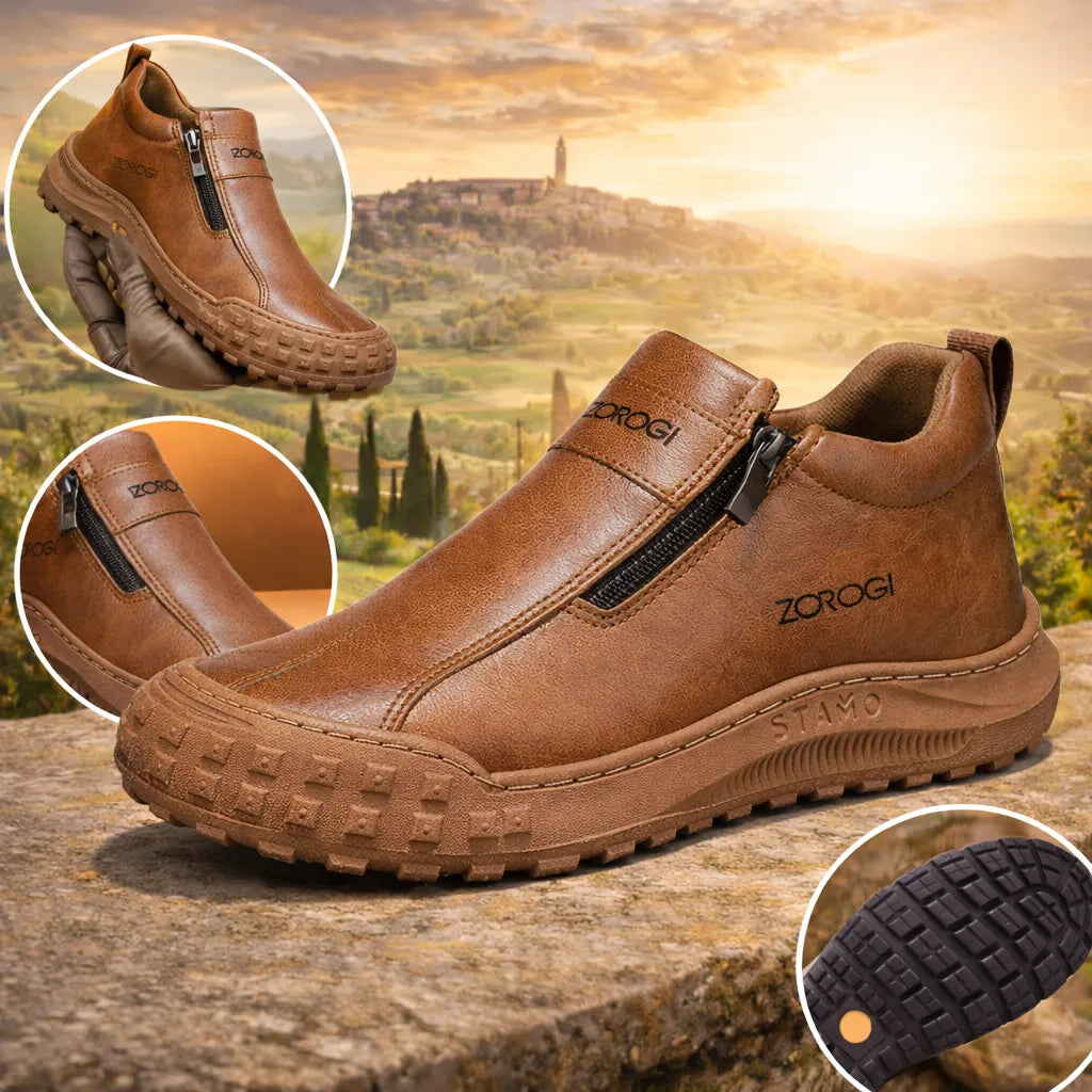 【⏰Dnes sleva 67 % - Končí brzy🔥】Protiskluzová a hřejivá turistická obuv ROOREN® - Vyrobena z italské hovězí kůže, s konstrukcí na podporu klenby, pohodlná a odolná, zmírňuje nepohodlí nohou!