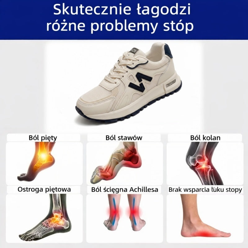 🔥 50% zniżki tylko dziś! Nie przegap! ⏰ Ergonomicznie zaprojektowane buty ortopedyczne – zapewniają naturalne wsparcie łuku stopy 👞 Skutecznie łagodzą ból stóp