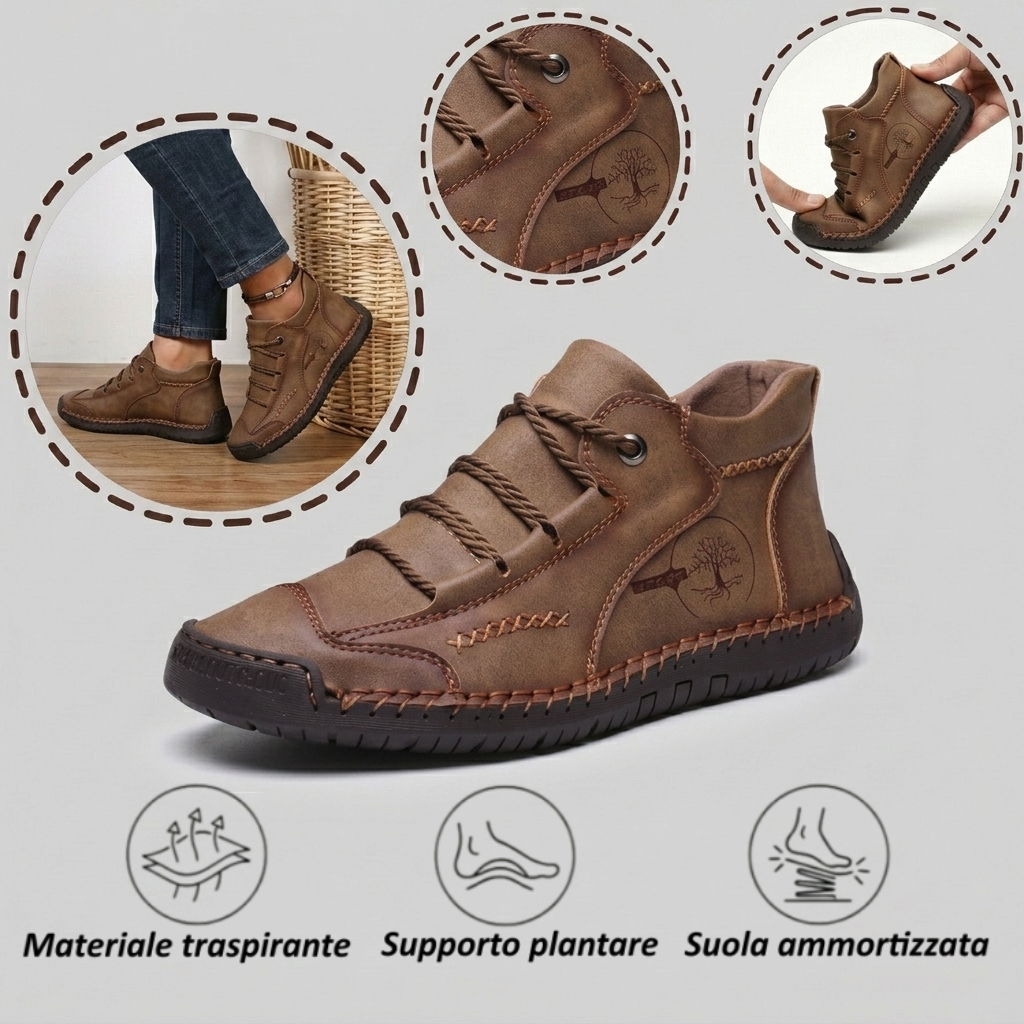 ⏰ Oggi sconto del 70% — Da non perdere!🐂 Nuove scarpe ortopediche da uomo in pelle bovina, impermeabili e antiscivolo,🦶 efficaci nell'alleviare il dolore ai piedi.