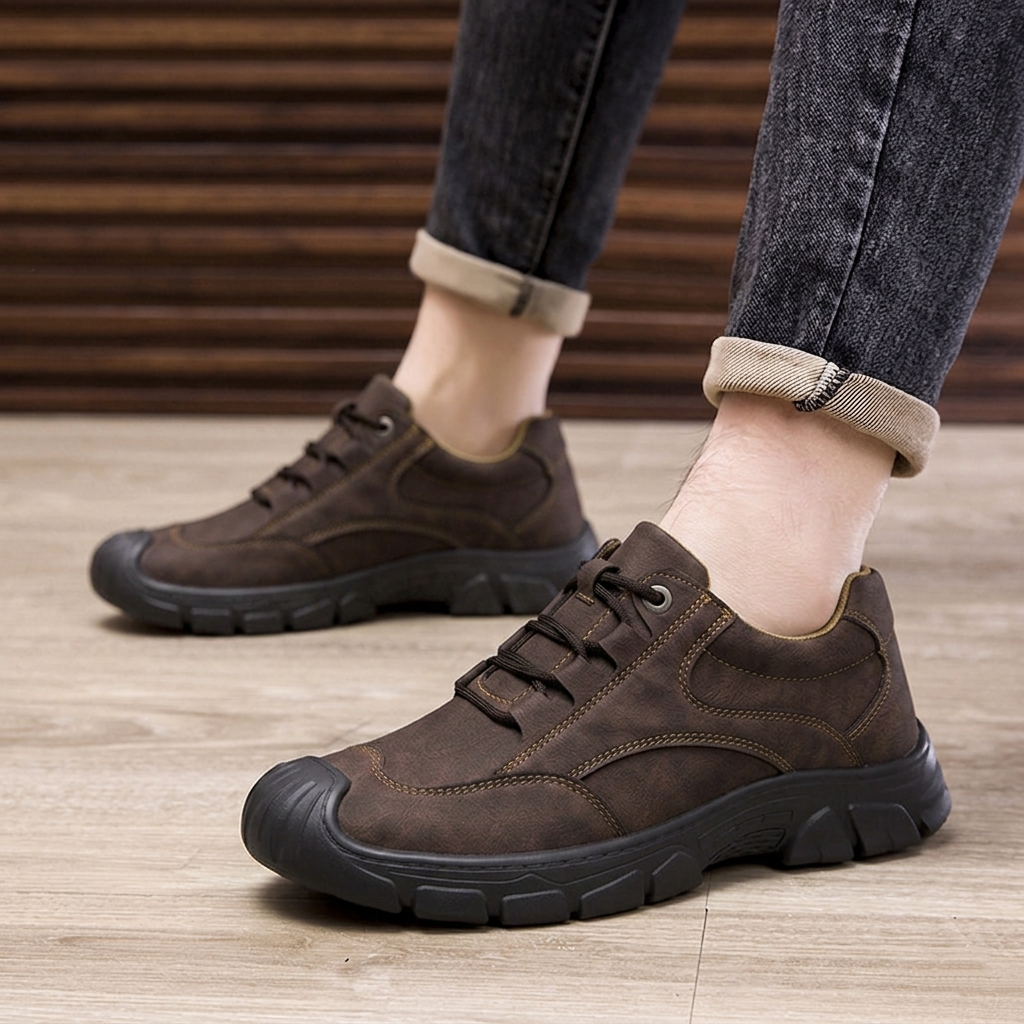 ⏰Sconto del 70% oggi - Non perdete l'occasione! 👞Nuovissime scarpe ortopediche in pelle scamosciata, impermeabili e antiscivolo🦶 Alleviano facilmente il dolore ai piedi