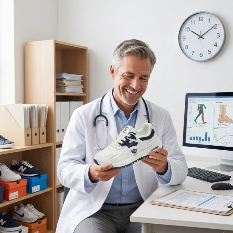 🔥 50% zniżki tylko dziś! Nie przegap! ⏰ Ergonomicznie zaprojektowane buty ortopedyczne – zapewniają naturalne wsparcie łuku stopy 👞 Skutecznie łagodzą ból stóp