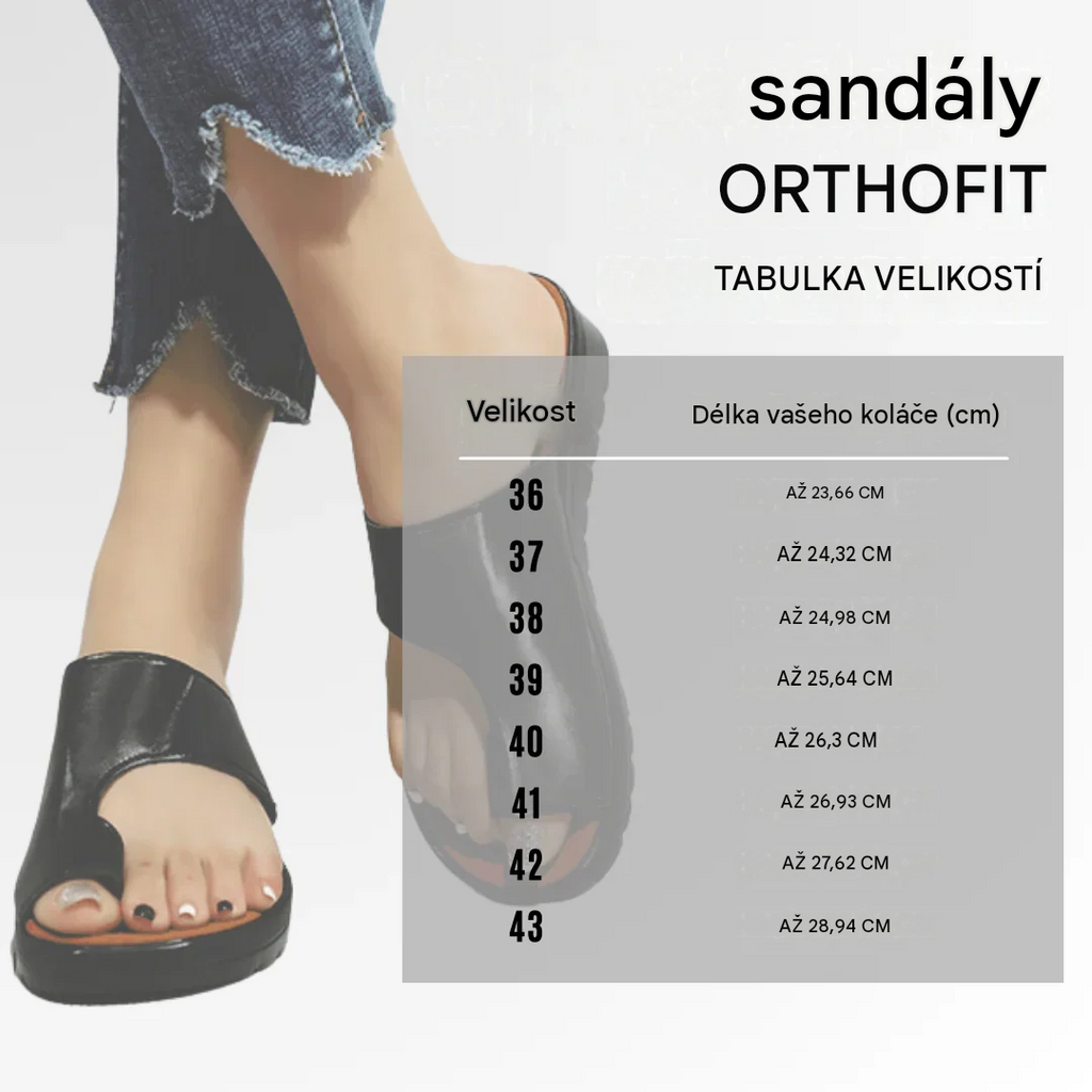 Orthofit: ergonomicky tvarované sandály, které poskytují maximální pohodlí a svěžest a korigují hallux valgus (vbočený palec).