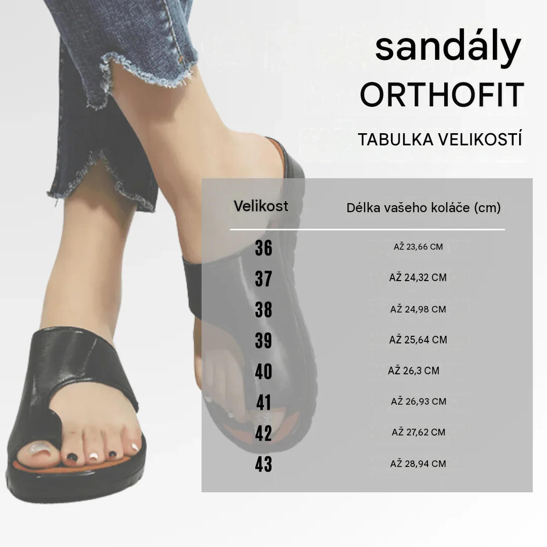 Orthofit: ergonomicky tvarované sandály, které poskytují maximální pohodlí a svěžest a korigují hallux valgus (vbočený palec).
