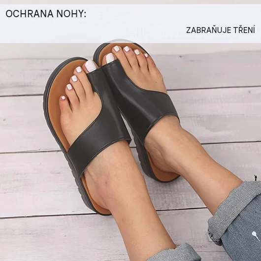 Orthofit: ergonomicky tvarované sandály, které poskytují maximální pohodlí a svěžest a korigují hallux valgus (vbočený palec).