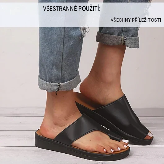 Orthofit: ergonomicky tvarované sandály, které poskytují maximální pohodlí a svěžest a korigují hallux valgus (vbočený palec).