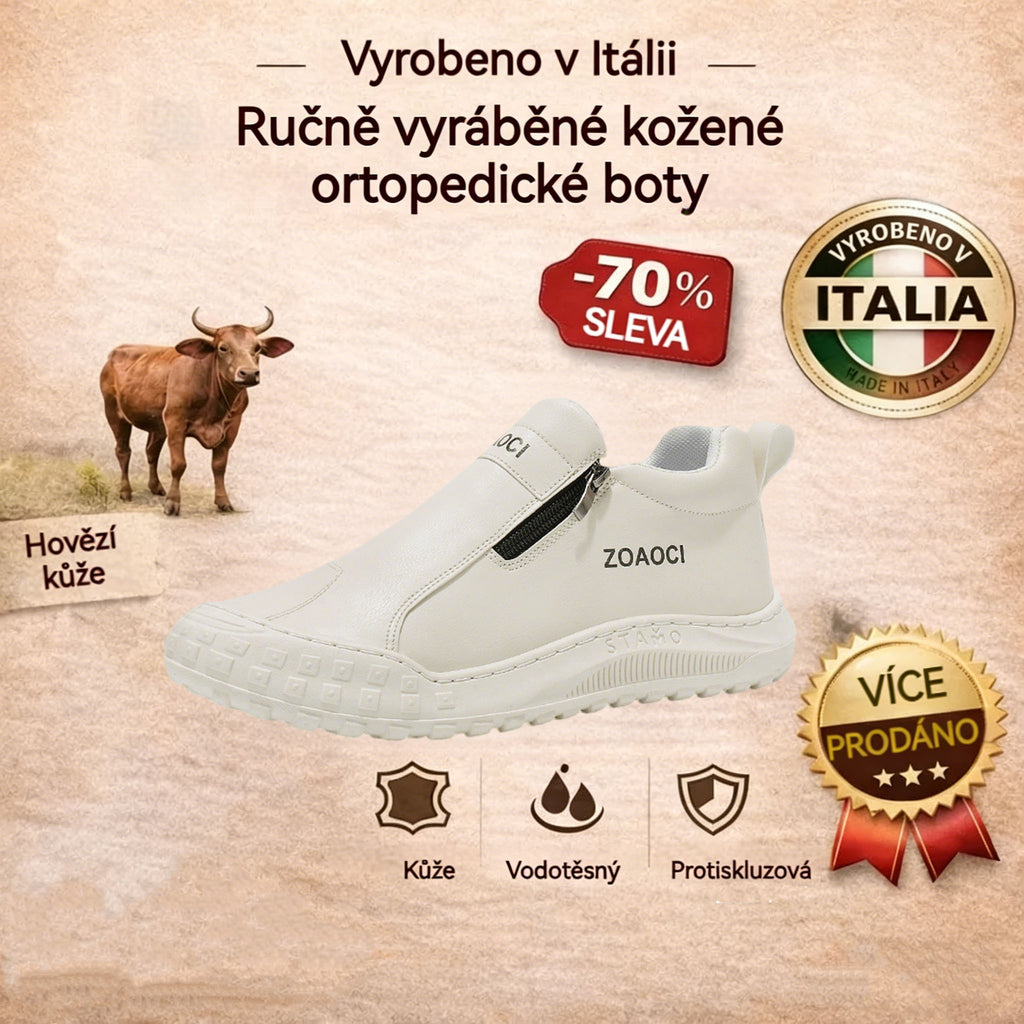 【⏰Dnes sleva 67 % - Končí brzy🔥】Protiskluzová a hřejivá turistická obuv ROOREN® - Vyrobena z italské hovězí kůže, s konstrukcí na podporu klenby, pohodlná a odolná, zmírňuje nepohodlí nohou!