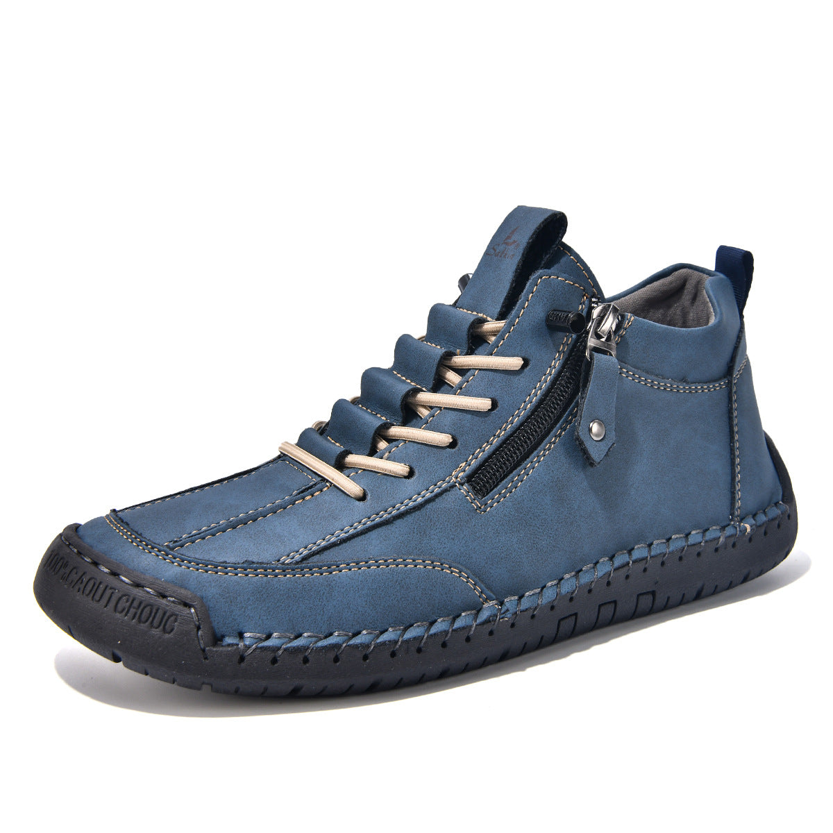 (🔥 Sleva 50 % – Nenechte si to ujít!) Kožené boty „Zero Fatigue“: Boční zip, podpora klenby a protiskluzová podrážka – Ergonomický design zmírňuje únavu.
