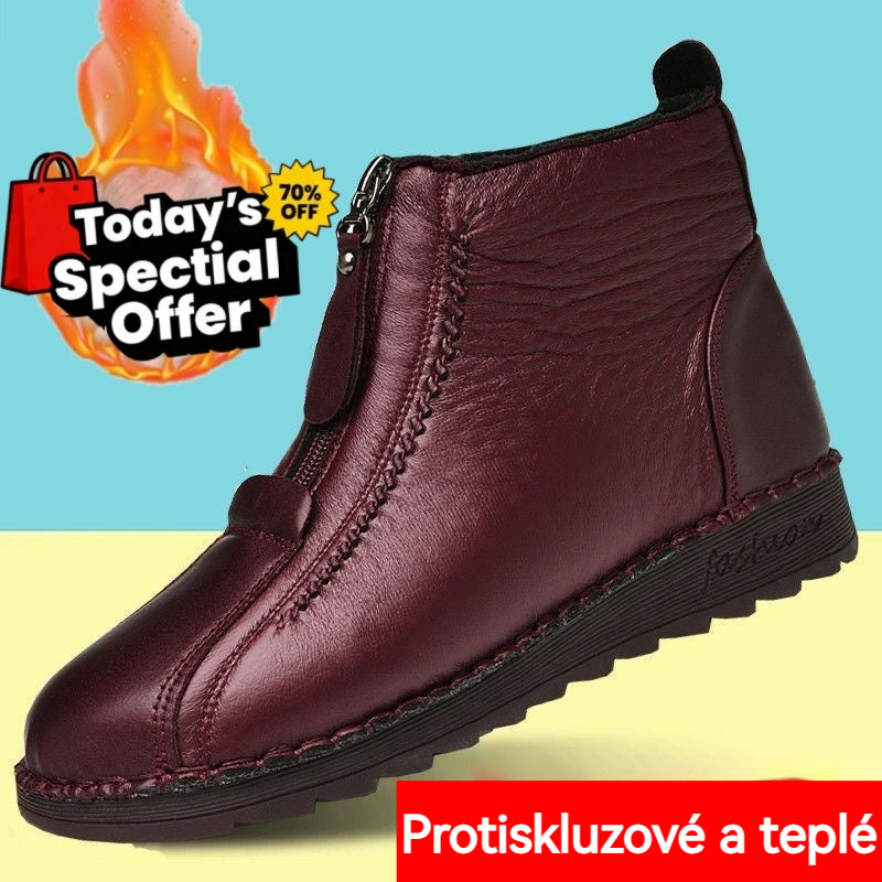 📣Časově omezená nabídka dnes - sleva 70 %⏰: ROOREN®, ergonomicky tvarovaná a bezpečná, teplá zimní ortopedická obuv. 👍Určeno pro ženy s bolestmi nohou, usnadňuje chůzi!