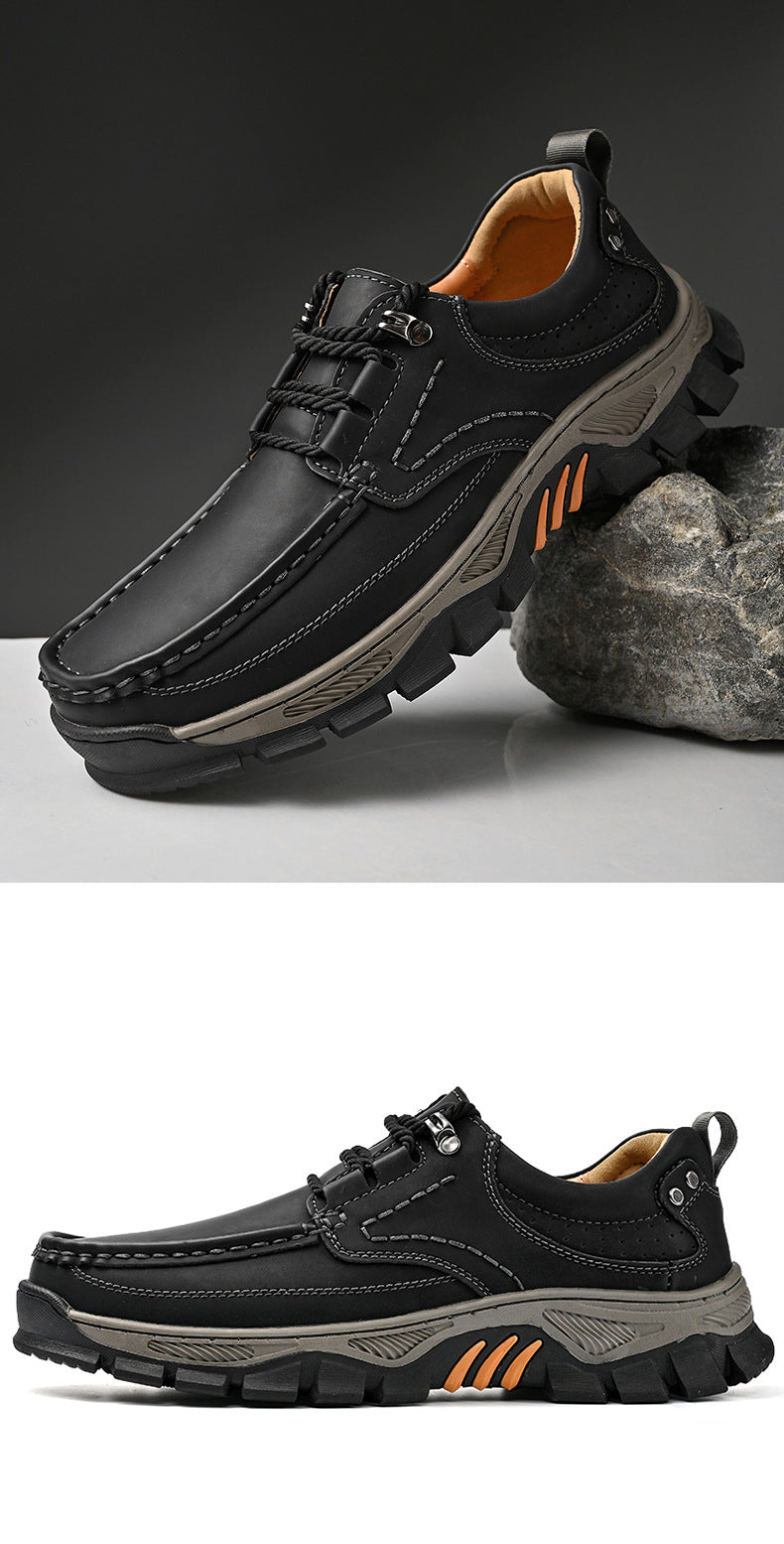 (🔥 Sconto del 50% - Non lasciartelo sfuggire!) Scarpe slip-on in pelle di vitello di alta qualità (disponibili anche con lacci) - Scarpe ortopediche - 👞 - Impermeabili e antiscivolo (supporto dell'arco plantare per una camminata più facile)