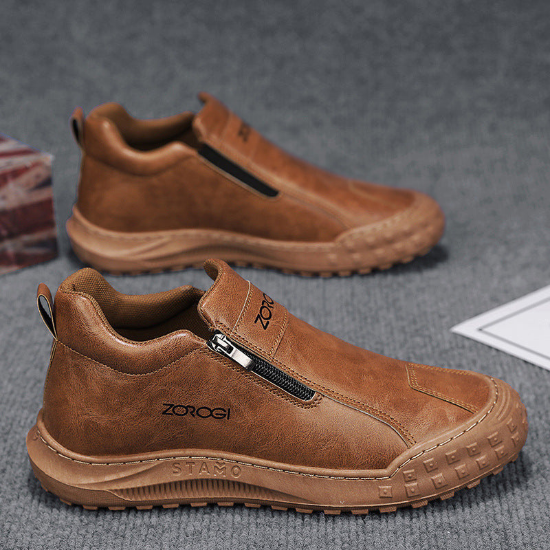 (🔥50% sleva⏰) Pánské pohodlné boty s bočním zipem - ergonomický design, měkká a protiskluzová podrážka