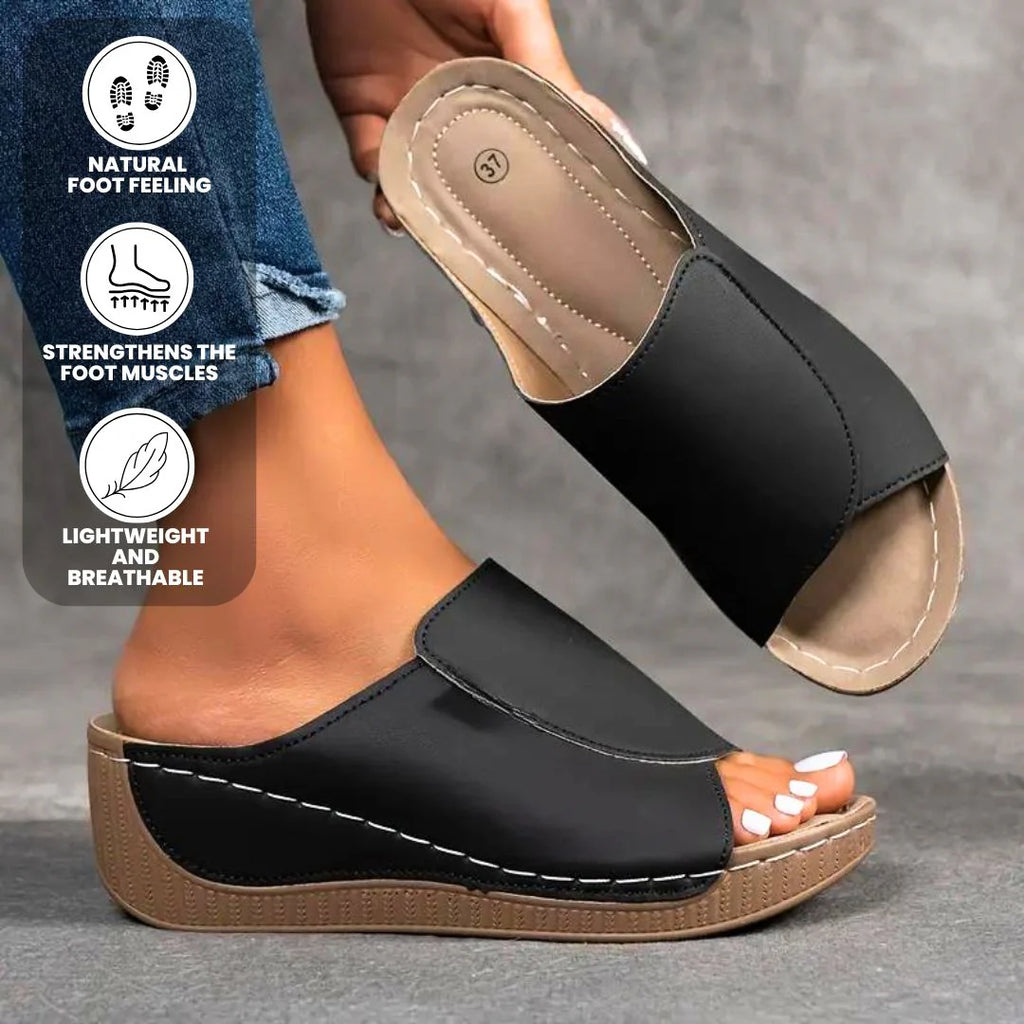 【🎁Poslední den za poloviční cenu! Nenechte si to ujít!】Ortopedické a nárazy tlumící sandály s ergonomickým designem pro pohodlnější chůzi👞