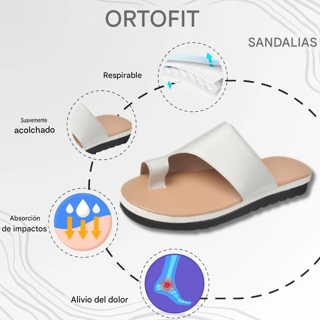 Orthofit: ergonomicky tvarované sandály, které poskytují maximální pohodlí a svěžest a korigují hallux valgus (vbočený palec).