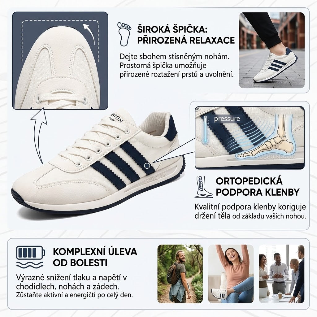 🎉Poslední den! Sleva 50 %! ✅ Ortopedická zdravotní obuv navržená speciálně pro lidi s problémy s nohou, která poskytuje oporu klenby a zmírňuje bolesti zad, kloubů a chodidel.
