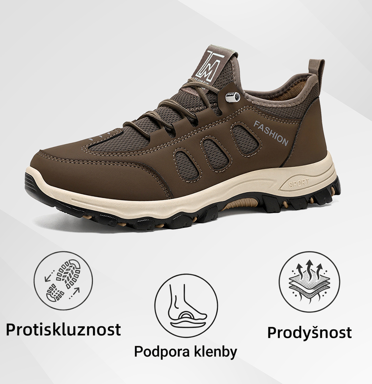 🔥50% sleva - Nenechte si to ujít! | Pánské outdoorové boty SLANCKS® | S oporou klenby. Protiskluzové a prodyšné pro celodenní pohodlí.