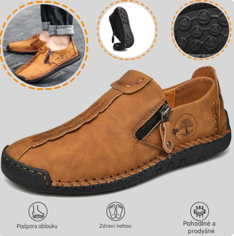 🔥Pánská ortopedická obuv z australské telecí kůže👞Ručně šitá✅Pohodlná chůze, úleva od bolesti✅Nepromokavá a protiskluzová✅
