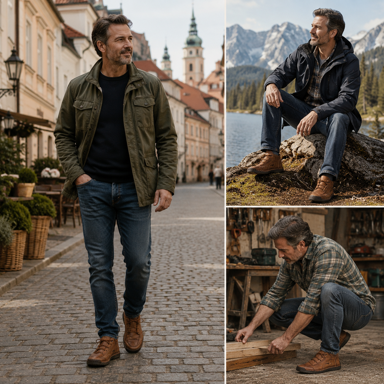 【⏰Dnes sleva 70 % - Končí brzy🔥】Protiskluzové a nepromokavé turistické boty ROOREN® - Vyrobené z italské hovězí kůže, s konstrukcí pro podporu klenby, pohodlné a odolné, zmírňují nepohodlí nohou!