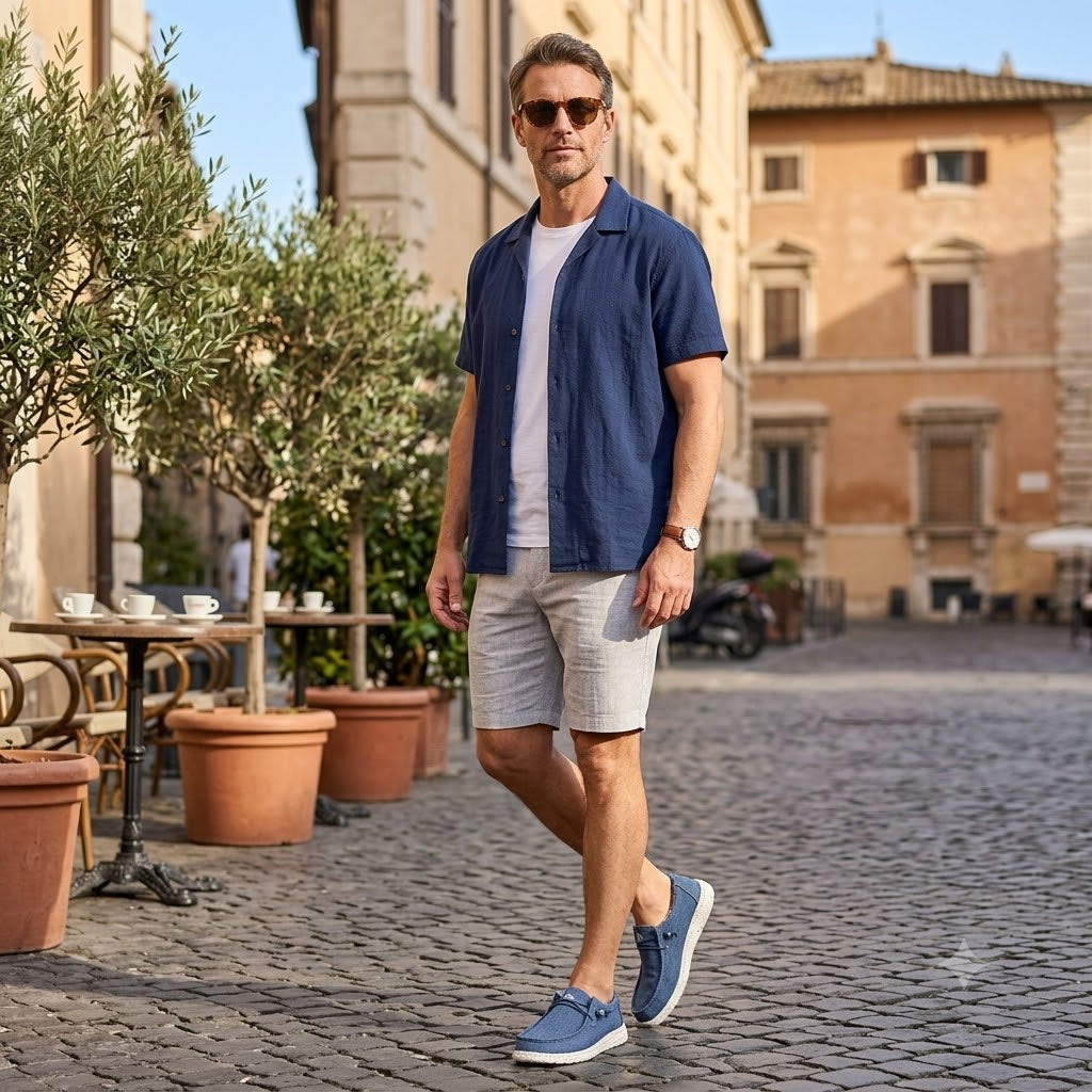 🎉 Časově omezená nabídka! 👞 Pánská letní volnočasová obuv | Ultralehká a prodyšná ✅ Nazouvací design, snadné nazouvání a zouvání 👣 Měkká, protiskluzová podrážka 🚶 S oporou klenby pro pohodlnou celodenní chůzi