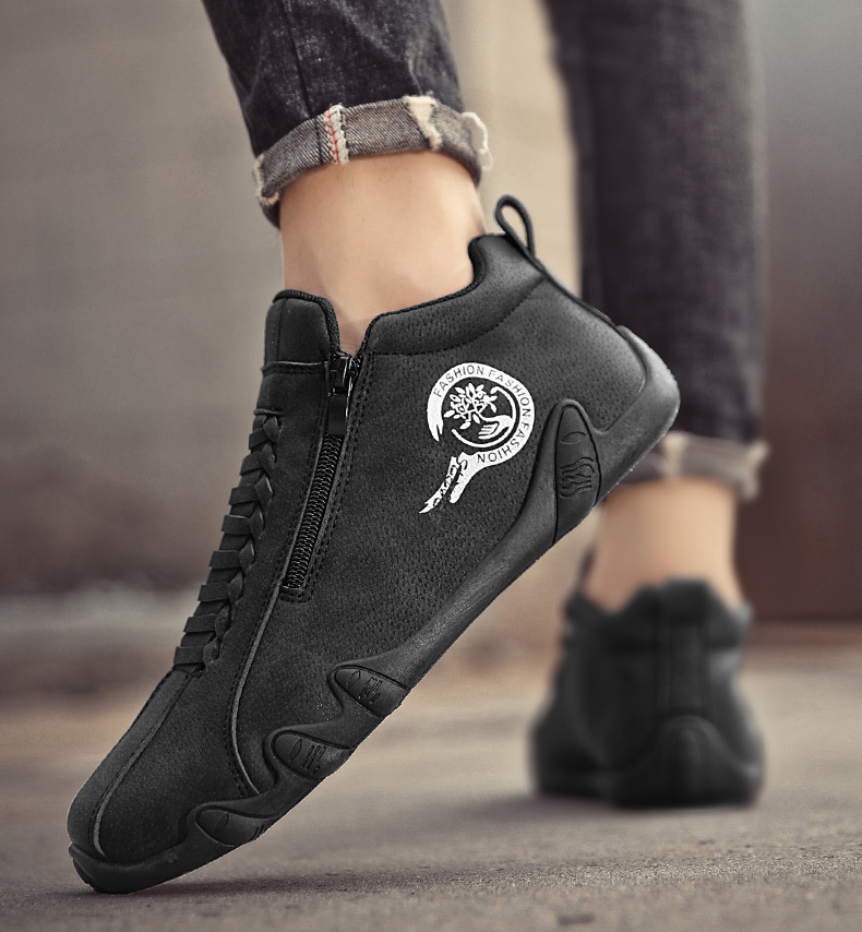 ROOREN® | Vysoké kozačky z pravé kůže, unisex! Tyto ortopedické boty mají ergonomickou oporu klenby a protiskluzovou podrážku.