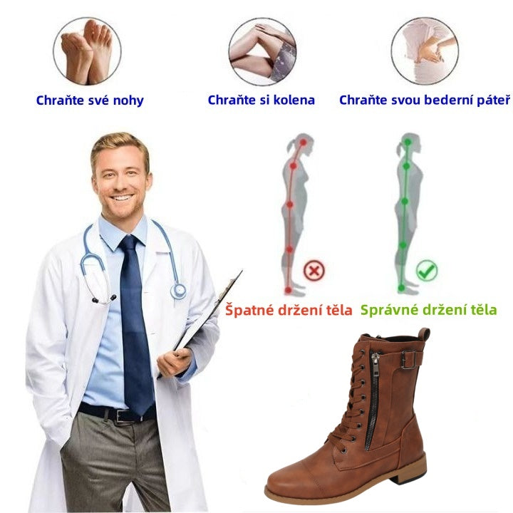 ROOREN® 👞 Ručně šité dámské boty | Ergonomické ortopedické boty - Vyrobeno z australské hovězí kůže pro úlevu od bolesti nohou!