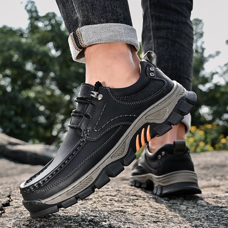 (🔥 Sconto del 50% - Non lasciartelo sfuggire!) Scarpe slip-on in pelle di vitello di alta qualità (disponibili anche con lacci) - Scarpe ortopediche - 👞 - Impermeabili e antiscivolo (supporto dell'arco plantare per una camminata più facile)